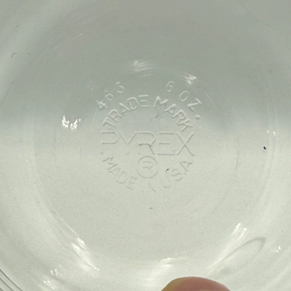 Vintage Pyrex 463 Clear Glass Scalloped Custard Cups 6oz Set of 3 Made in USA